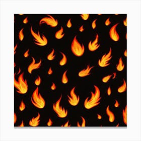Flames Stock Videos & Royalty-Free Footage Canvas Print