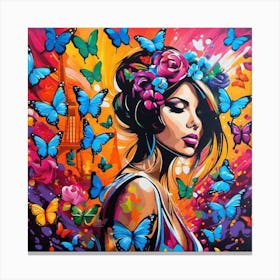 Butterfly Girl 16 Canvas Print