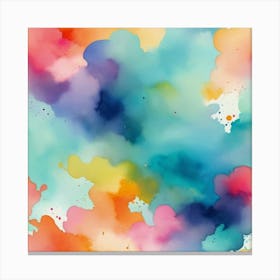 Watercolor Splatters 1 Canvas Print