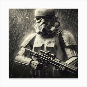 Stormtrooper In The Rain Canvas Print