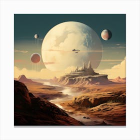 Travel Poster - SciFi Planet Canvas Print