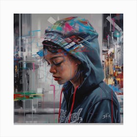 'The Girl In The Hood' Canvas Print