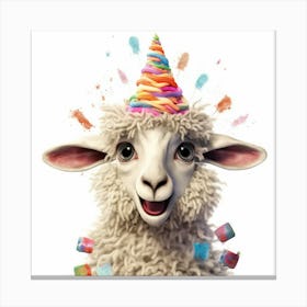Sheep With A Hat Canvas Print