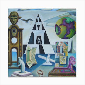 Cubism Style Secret Society Canvas Print