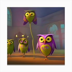 Owls 2 Canvas Print