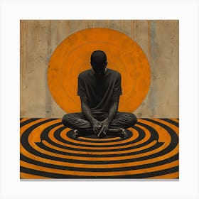 Meditating Man Canvas Print