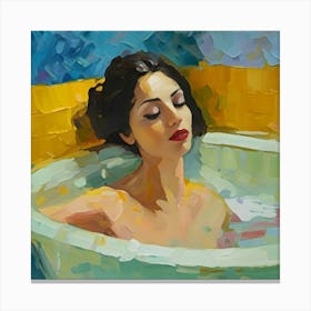Woman In A Bathtub 8 Canvas Print