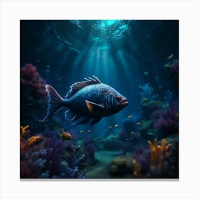 Beneath the waves Canvas Print