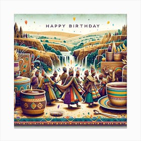 Happy Birthday Ethiopian Canvas Print