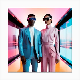 Futuristic Couple 6 Canvas Print