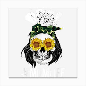 Halloween Costume For Mom Scary Skull Boo Mom Life Outfit Canvas Print