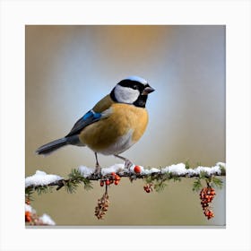 Tit on branch 18 Canvas Print