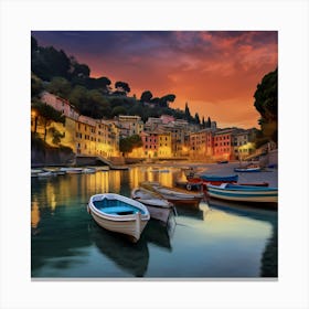 Impressionist Serenity: A Monet-inspired Italian Seaside Canvas Print