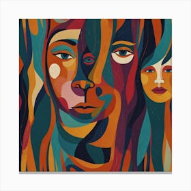 Women'S Faces 4 Canvas Print