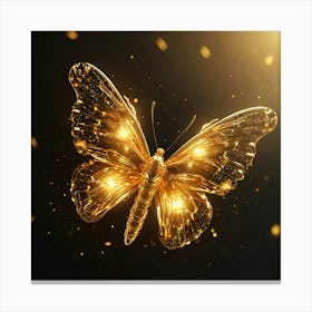 Default A Beautiful Butterfly Made Of Particles Of Golden Ligh 0 Canvas Print