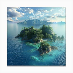 Island In The Sea Canvas Print