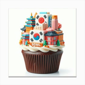 Seoul Cupcake Canvas Print