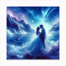 Lovers kissing 1 Canvas Print