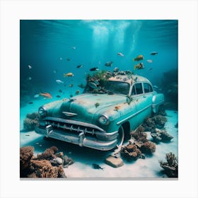 Sunken Car Canvas Print