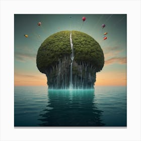 Tree In The Water Canvas Print