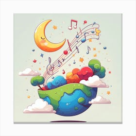earth and sky music Canvas Print