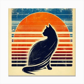 Cat silhouette 4 Canvas Print