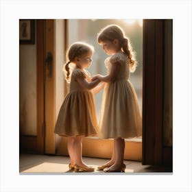 Two Little Girls 1 Canvas Print