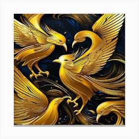 Golden Phoenix 9 Canvas Print