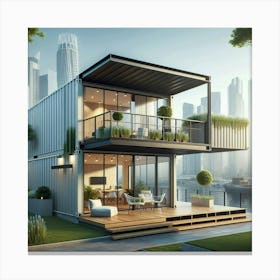 Shipping Container Home Canvas Print