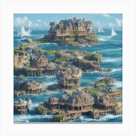 Island In The Sea Canvas Print