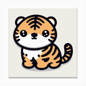 Cute Tiger 19 Canvas Print