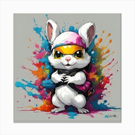 Splatter Bunny 1 Canvas Print