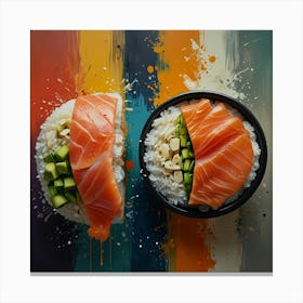 Sushi With Salmon And Avocado Canvas Print