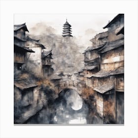 Chinese Village Canvas Print