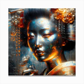 Japan Traditional Geisha Illustration By Ad 179 Canvas Print