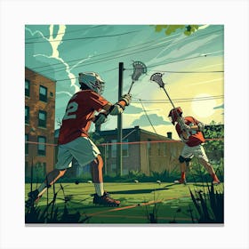 Lacrosse Game Canvas Print