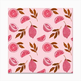 Pink Lemons Canvas Print