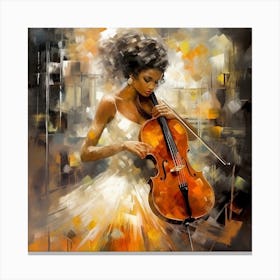 Cello Player 2 Canvas Print