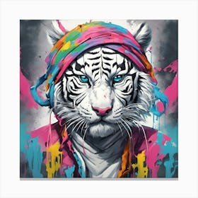 White Tiger 12 Canvas Print