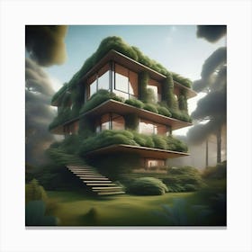 House In The Forest Canvas Print