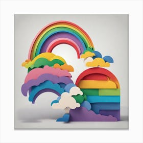 Rainbows And Clouds Canvas Print