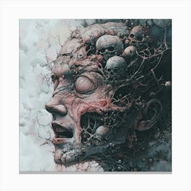 Madness - Female Metal Skullhead Canvas Print