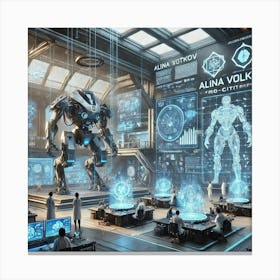 A High Tech Laboratory Within The Pyro Citadel Canvas Print