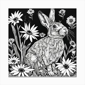 Rabbit In The Meadow Canvas Print