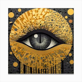 I Put An Eye on You Series, Eye On Gold Canvas Print