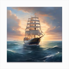 Of A Sailing Ship Canvas Print