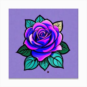 Rose Tattoo Design Canvas Print