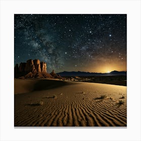 Desert Night Sky 1 Canvas Print