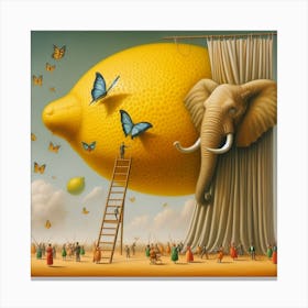 Lemon flight Canvas Print