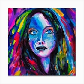 Girl With Blue Eyes Canvas Print